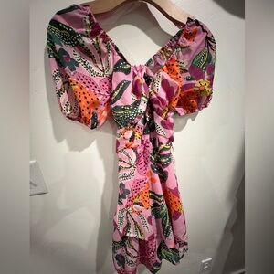 Floral Pink Mini Dress